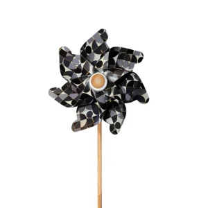 girandole con decorazioni motivo geometrico, colore nero e dettagli oro