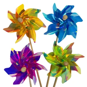 Linea Iridiscent girandole pinwheel windmills moulin a vent winspiele windrad Giobas Jumbo